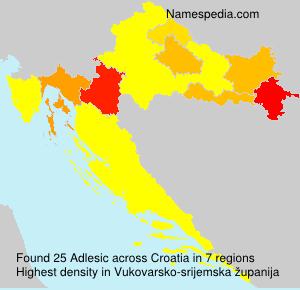 Surname Adlesic in Croatia Surname Adlesic in Croatia
