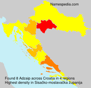 Surname Adzaip in Croatia Surname Adzaip in Croatia