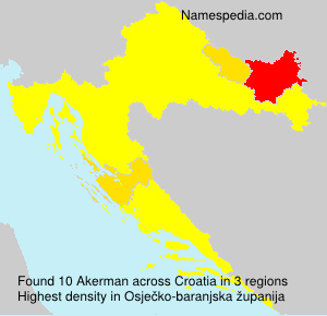Surname Akerman in Croatia Surname Akerman in Croatia