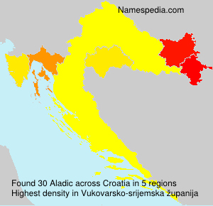 Surname Aladic in Croatia Surname Aladic in Croatia