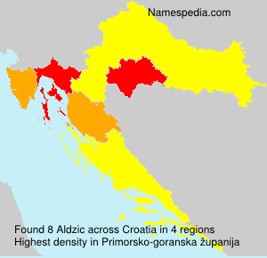 Surname Aldzic in Croatia Surname Aldzic in Croatia