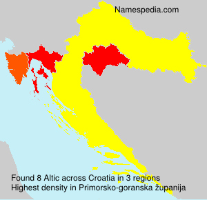 Surname Altic in Croatia Surname Altic in Croatia