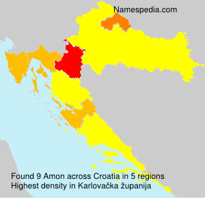 Surname Amon in Croatia Surname Amon in Croatia