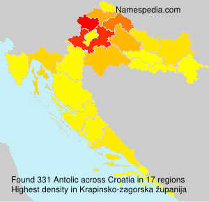 Surname Antolic in Croatia Surname Antolic in Croatia