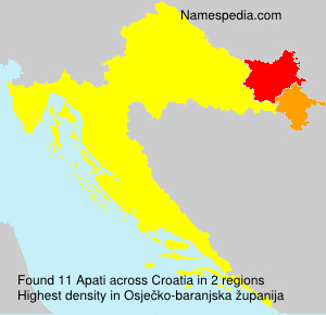 Surname Apati in Croatia Surname Apati in Croatia