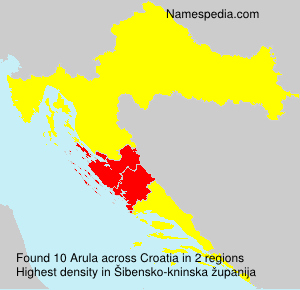 Surname Arula in Croatia Surname Arula in Croatia