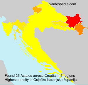 Surname Astalos in Croatia Surname Astalos in Croatia
