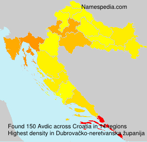 Surname Avdic in Croatia Surname Avdic in Croatia