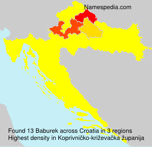 Surname Baburek in Croatia Surname Baburek in Croatia
