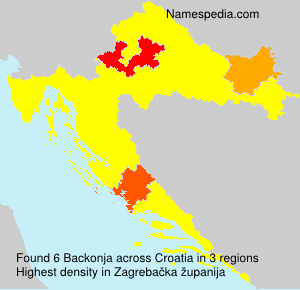 Surname Backonja in Croatia Surname Backonja in Croatia