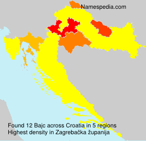 Surname Bajc in Croatia Surname Bajc in Croatia