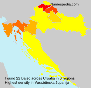 Surname Bajec in Croatia Surname Bajec in Croatia