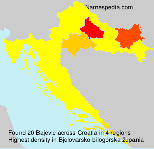 Surname Bajevic in Croatia Surname Bajevic in Croatia