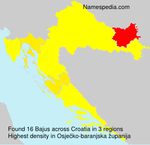 Surname Bajus in Croatia Surname Bajus in Croatia