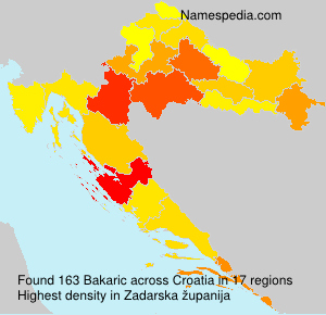 Surname Bakaric in Croatia Surname Bakaric in Croatia