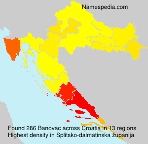 Surname Banovac in Croatia Surname Banovac in Croatia