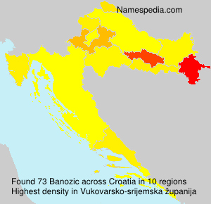 Surname Banozic in Croatia Surname Banozic in Croatia