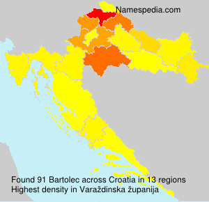 Surname Bartolec in Croatia Surname Bartolec in Croatia