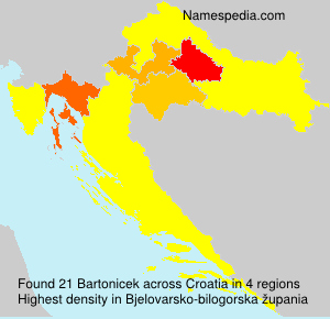 Surname Bartonicek in Croatia Surname Bartonicek in Croatia