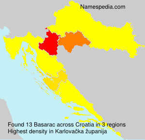 Surname Basarac in Croatia Surname Basarac in Croatia