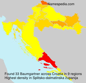 Surname Baumgartner in Croatia Surname Baumgartner in Croatia