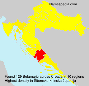 Surname Belamaric in Croatia