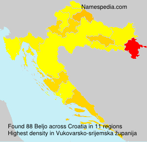 Surname Beljo in Croatia Surname Beljo in Croatia