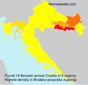 Surname Benasic in Croatia Surname Benasic in Croatia