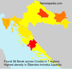 Surname Berak in Croatia Surname Berak in Croatia