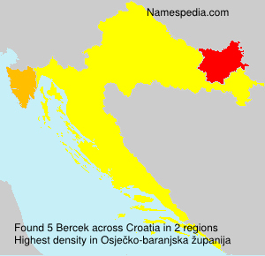 Surname Bercek in Croatia Surname Bercek in Croatia