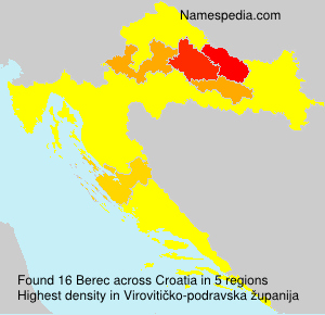 Surname Berec in Croatia Surname Berec in Croatia