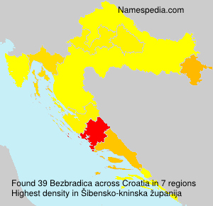 Surname Bezbradica in Croatia Surname Bezbradica in Croatia