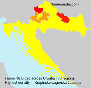 Surname Bigec in Croatia Surname Bigec in Croatia