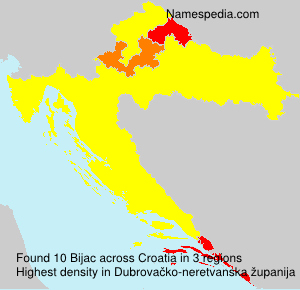 Surname Bijac in Croatia Surname Bijac in Croatia