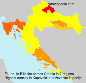 Surname Biljesko in Croatia Surname Biljesko in Croatia