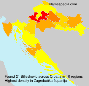 Surname Biljeskovic in Croatia Surname Biljeskovic in Croatia