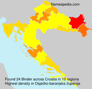 Surname Binder in Croatia Surname Binder in Croatia