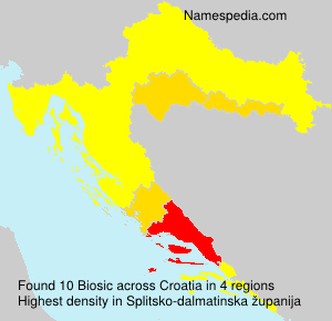 Surname Biosic in Croatia Surname Biosic in Croatia