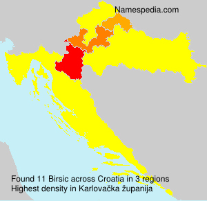 Surname Birsic in Croatia Surname Birsic in Croatia