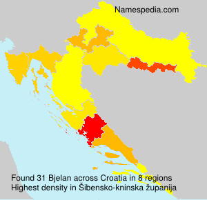 Surname Bjelan in Croatia Surname Bjelan in Croatia