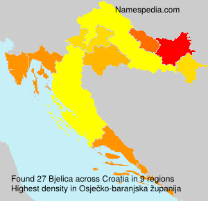 Surname Bjelica in Croatia Surname Bjelica in Croatia