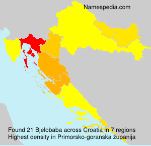 Surname Bjelobaba in Croatia Surname Bjelobaba in Croatia
