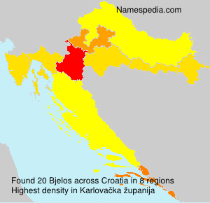 Surname Bjelos in Croatia Surname Bjelos in Croatia