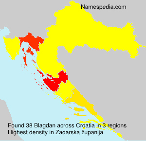 Surname Blagdan in Croatia Surname Blagdan in Croatia