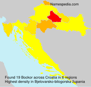 Surname Bockor in Croatia Surname Bockor in Croatia