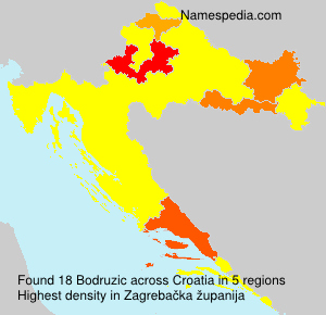 Surname Bodruzic in Croatia Surname Bodruzic in Croatia