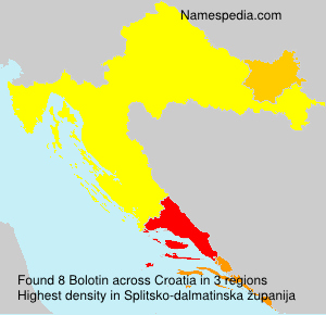 Surname Bolotin in Croatia Surname Bolotin in Croatia