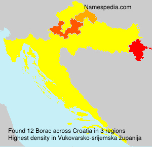 Surname Borac in Croatia Surname Borac in Croatia
