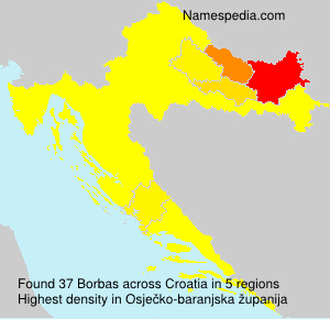 Surname Borbas in Croatia Surname Borbas in Croatia