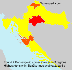 Surname Borisavljevic in Croatia Surname Borisavljevic in Croatia